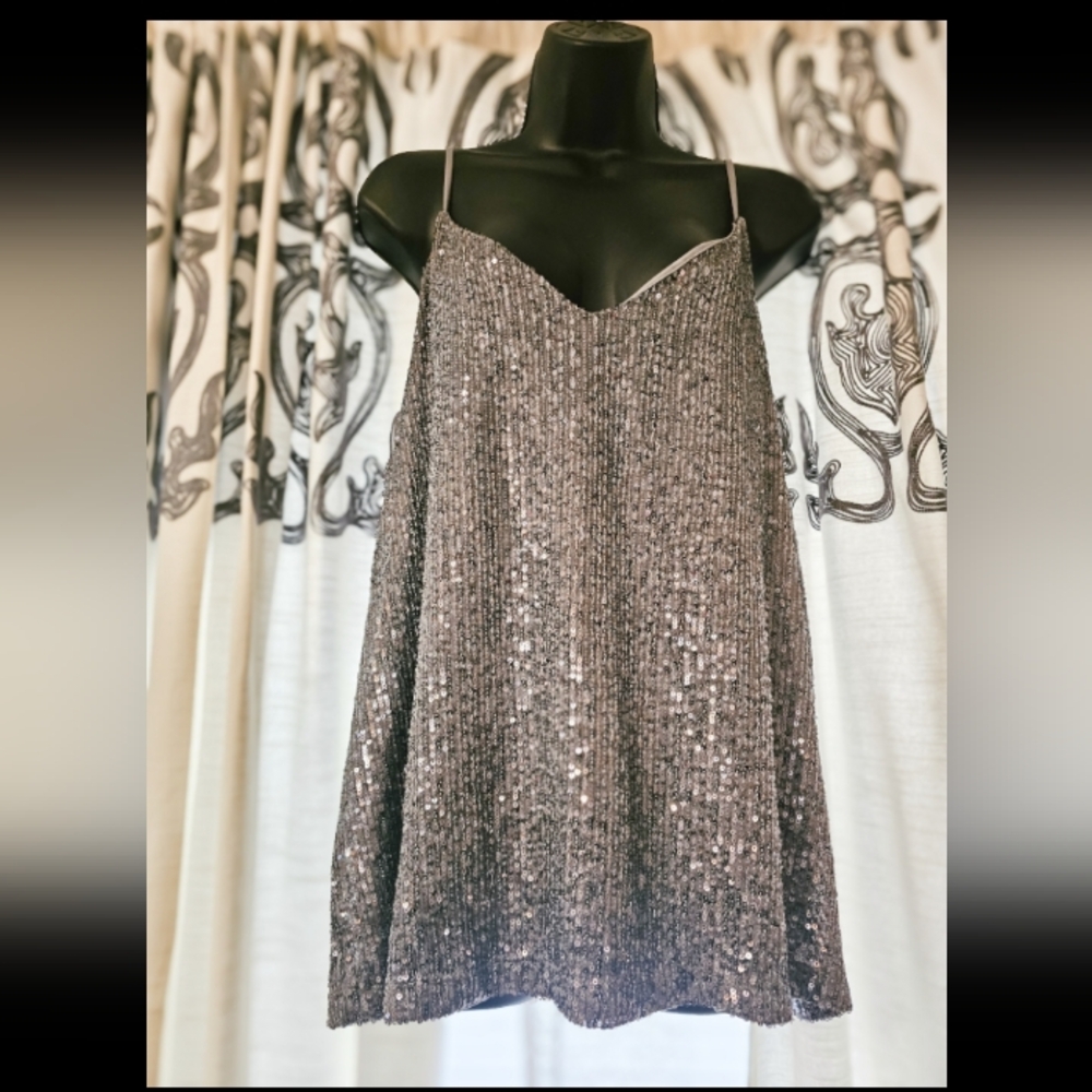 Calvin Klein Sequin Tank Top - Gray